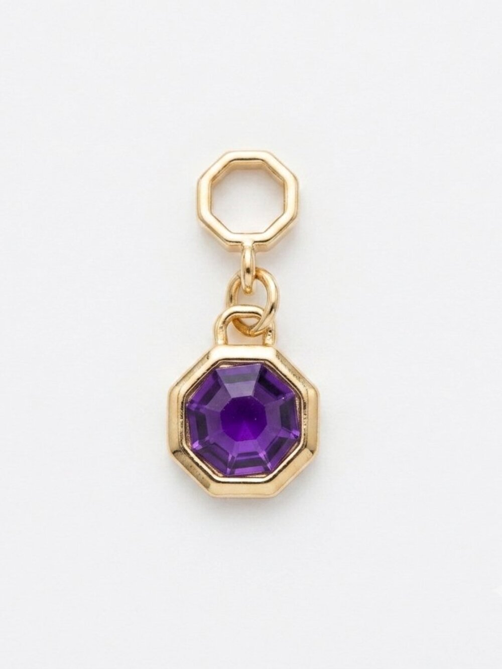 Effy Purple Crystal Jewel Gold Tone Charm for Necklace or Bracelet